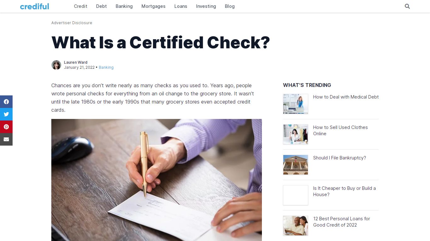 What Is a Certified Check? (And How You Can Get One) - Crediful